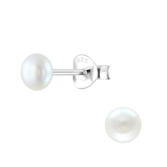 Fresh Water Pearl Stud Earrings - Picture 2 of 3